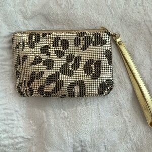 Express metal leopard wristlet